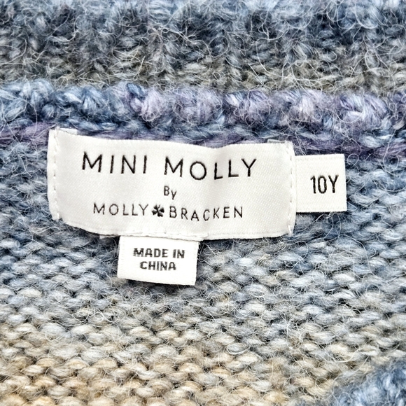 Mini Molly by Molly Bracken Fuzzy Sweater Multicolor Ombre Striped Pink Blue - Picture 3 of 5